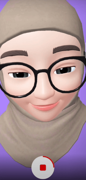 rekam video emoji hijab