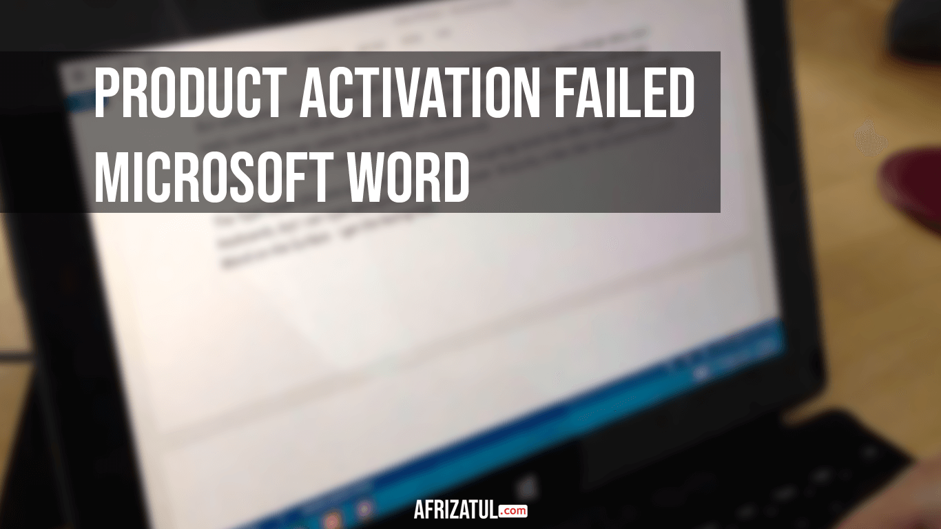 microsoft word product activation failed