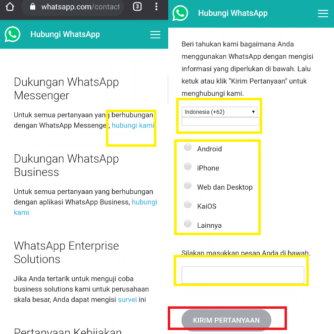 cara masuk whatsapp tanpa kode verifikasi sms