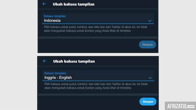cara mengubah bahasa twitter menjadi indonesia