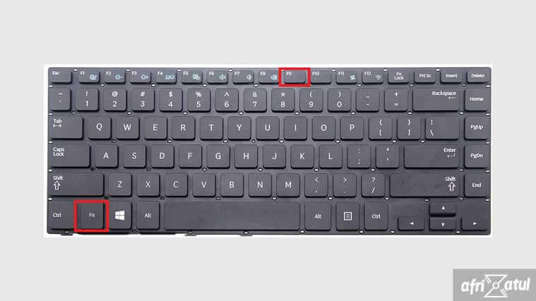 cara menyalakan lampu keyboard laptop samsung