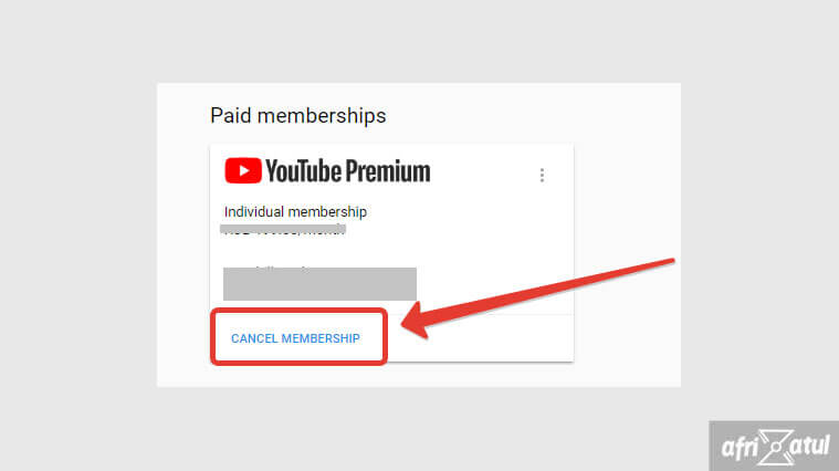 cara berhenti youtube premium