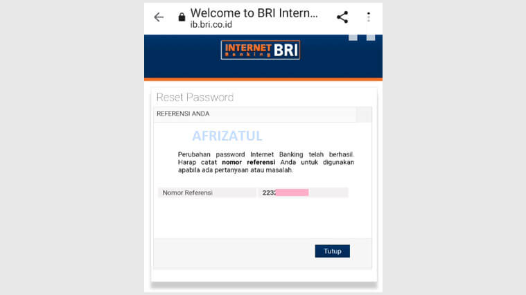 ganti password bri mobile