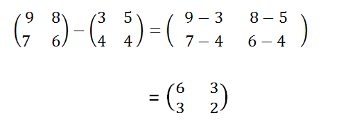 cara pengurangan matriks ordo 2x2